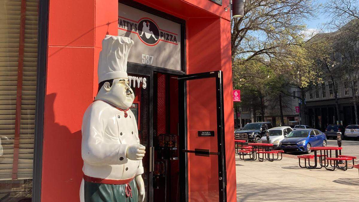 A man was arrested for allegedly burglarizing Fatty’s Pizza as well as other businesses downtown.