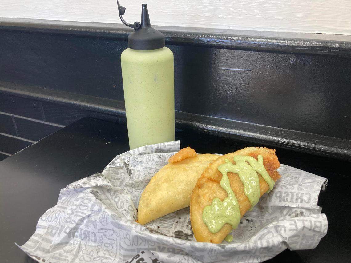 Empandas with Salsa de Ajo from Sabor Latino Venezuelan Restaurant, a new family-owned spot in Warner Robins.