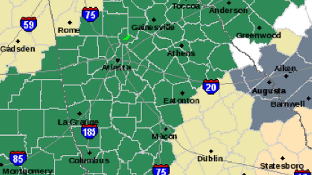 The National Weather Service issued a Flood Watch for the counties shaded in green.