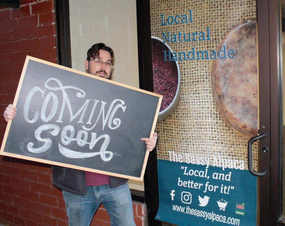 Joshua Hess, owner of The Sassy Alpaca, is opening a storefront soon in the Ingleside Village at 2731 Ingleside Ave., Suite A, in Macon.