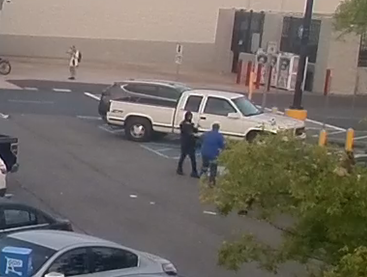 This image released by the Bibb County Sheriff’s Office shows an aggravated assault suspect and victim Ronnie Albea, 41, who was fatally shot in a Walmart parking lot Friday evening in Macon.