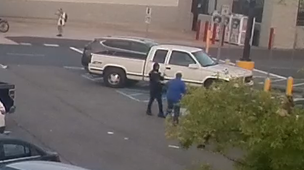 This image released by the Bibb County Sheriff’s Office shows an aggravated assault suspect and victim Ronnie Albea, 41, who was fatally shot in a Walmart parking lot Friday evening in Macon.