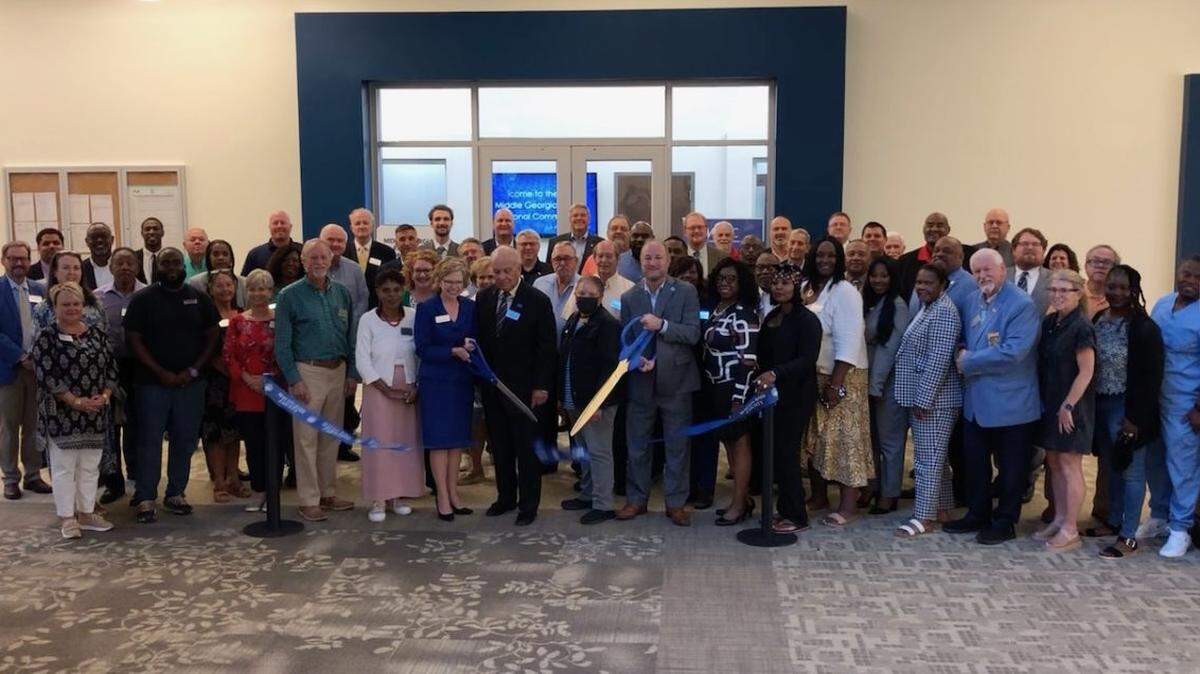 The Middle Georgia Regional Commission cut the ribbon on its new offices at Macon Mall on Sept. 12, but conducted tours during the October annual meeting.