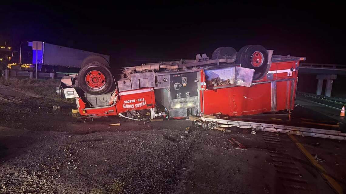 ‘Could have been so much worse.’ Middle Georgia fire truck flips over in crash