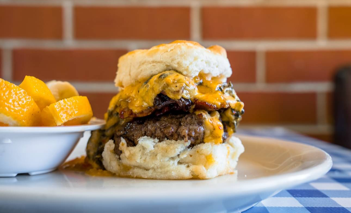 H&H Soul Food burger entry for Macon Burger Week 2024.
