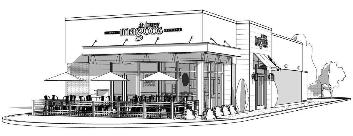 Rending of a Huey Magoo’s restaurant going up at 711 Lake Joy Road in Warner Robins.