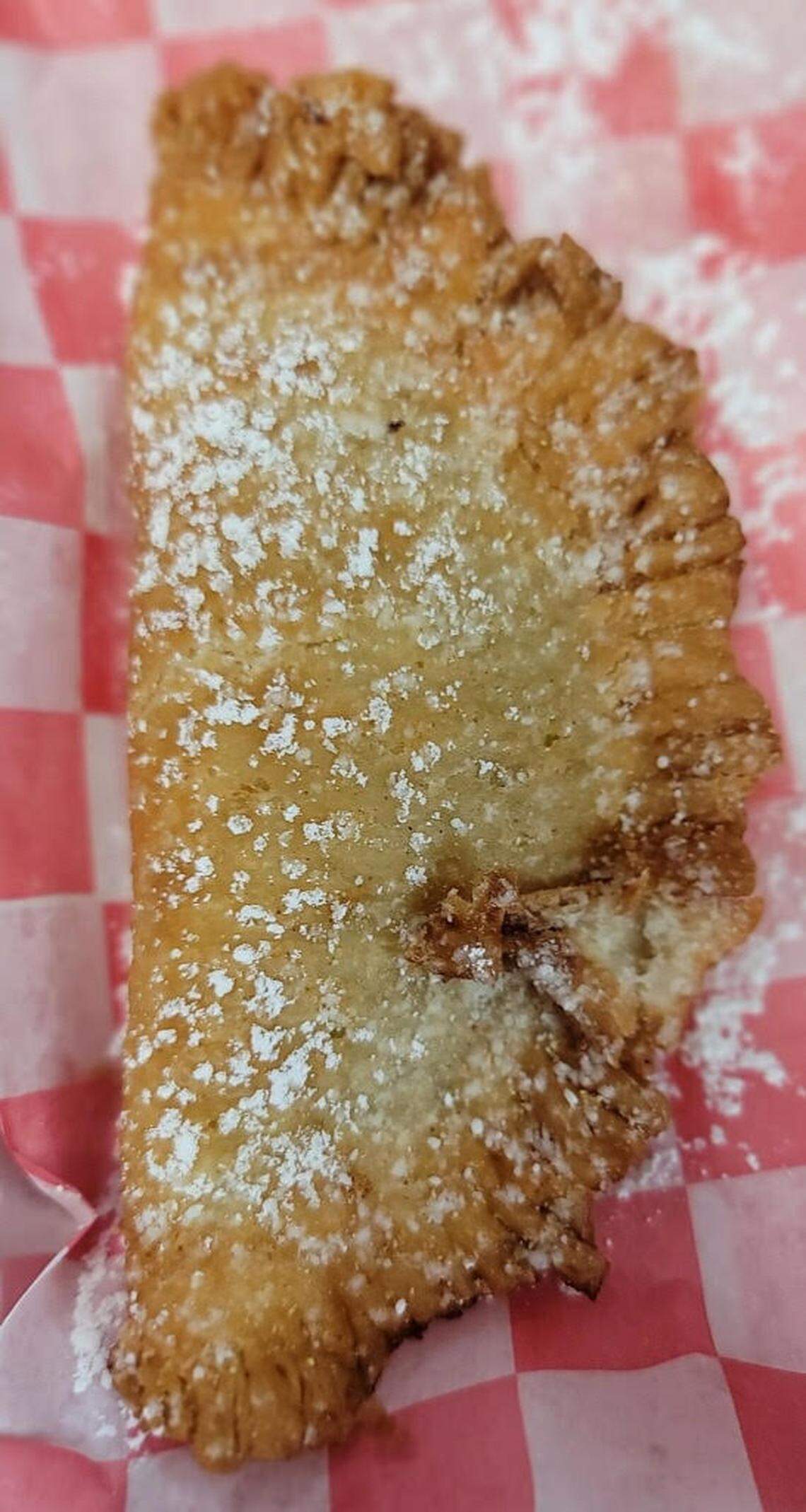 Deep fried peach cobbler at The Hot Chik in Warner Robins.