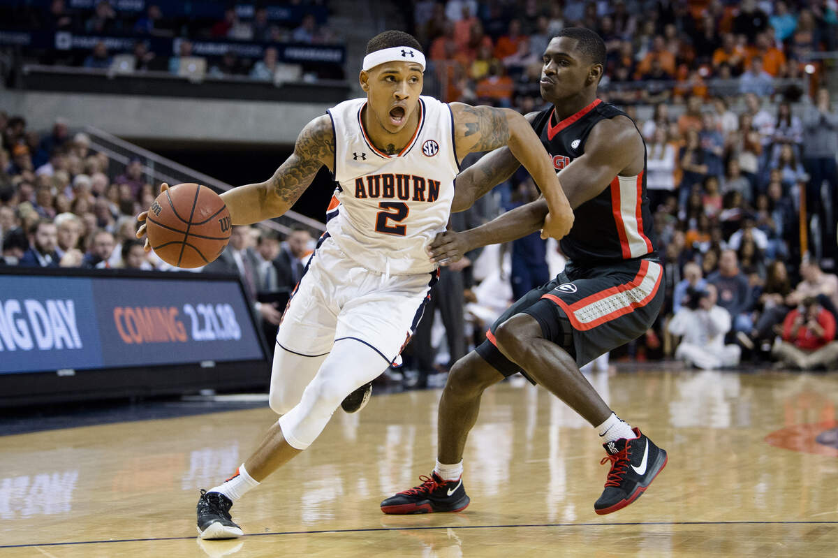 Auburn guard Bryce Brown (2) leads the Tigers in scoring at 16.2 points per game.