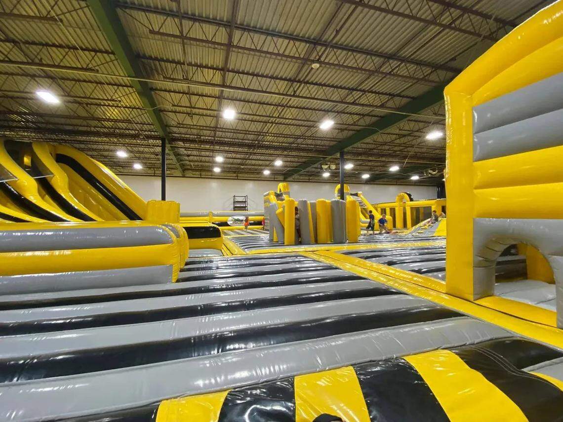 A more than 40,000-square-foot, three-story Xtreme Air Mega Park is going up at 705 Osigian Blvd. on 5.81 acres next to a Warner Robins fire station. The new trampoline park will house a 15,000-square-foot inflatable park among its numerous attractions.