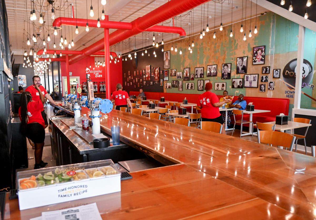 The bar at The Brickhouse Pub & Grub at 458 Second St. in downtown Macon.