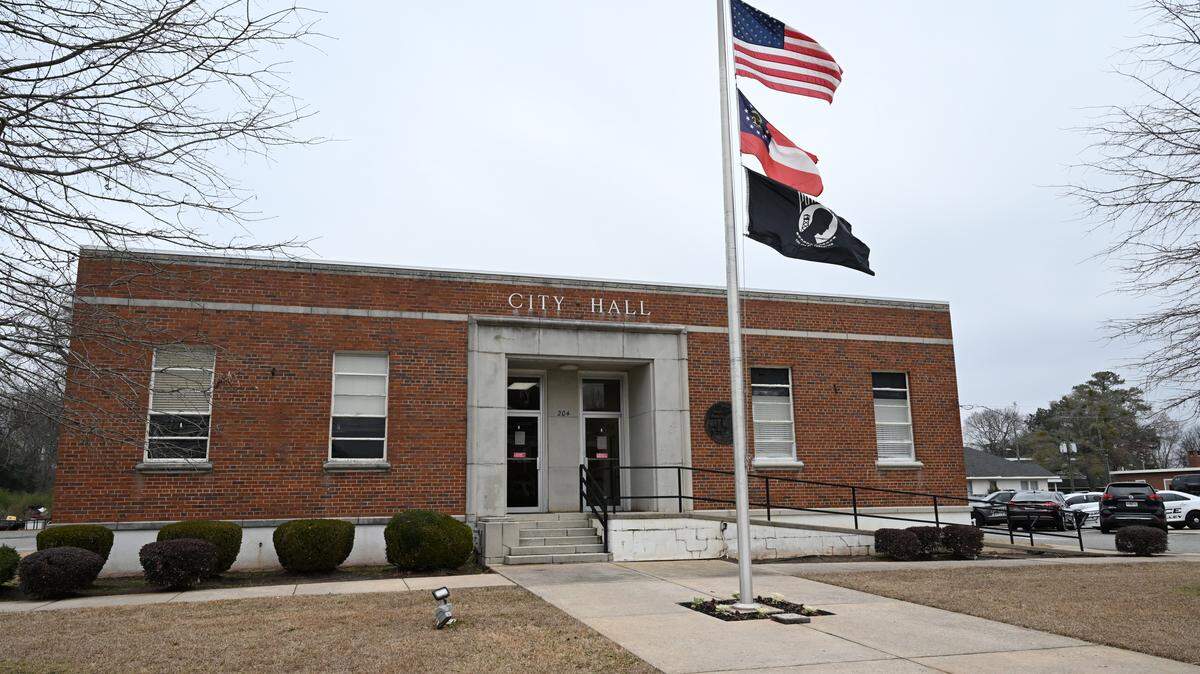 Fort Valley City Hall sits off of West Church Street on Thursday, Feb. 5, 2026, in Fort Valley, Georgia. The Fort Valley City Council fired the city police chief and assistant police chief in January and accepted the resignation of the city administrator on Tuesday.