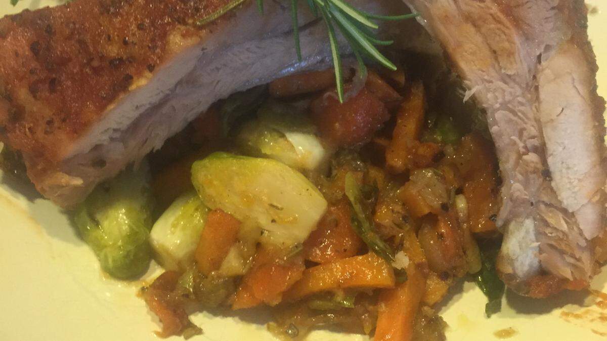 SPECIAL TO THE TELEGRAPH
These ribs are cooked in a Dutch oven over vegetables and then coated with barbecue sauce and finished in the oven.