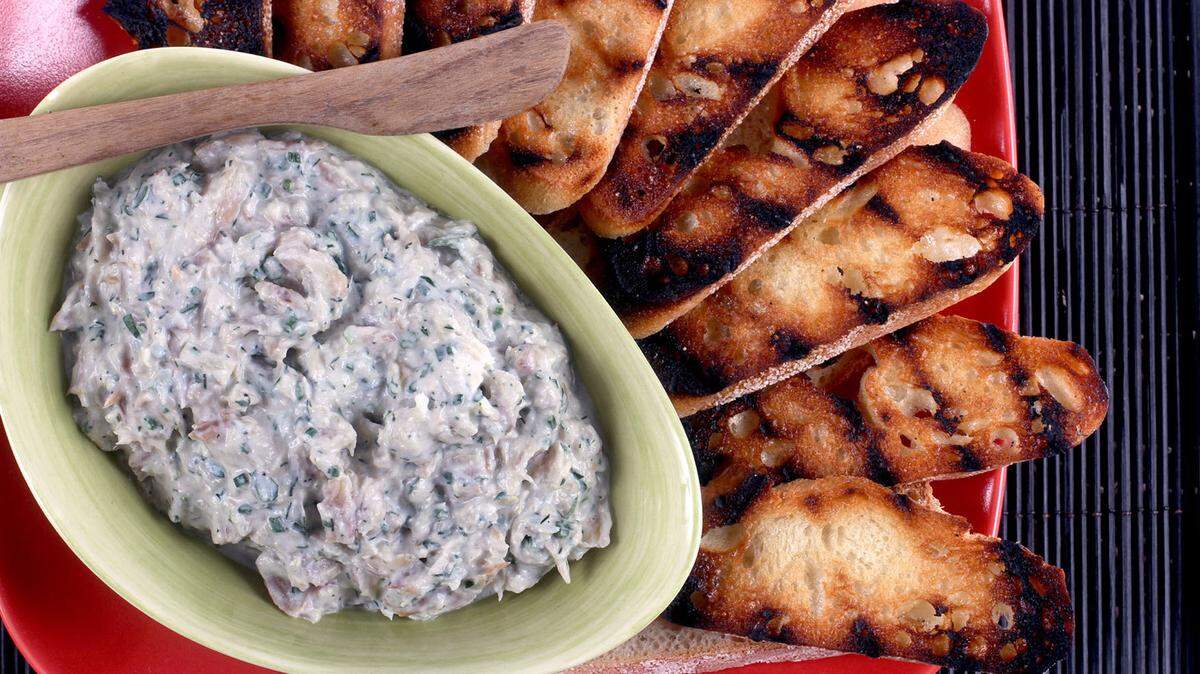 Smoked trout rillettes.