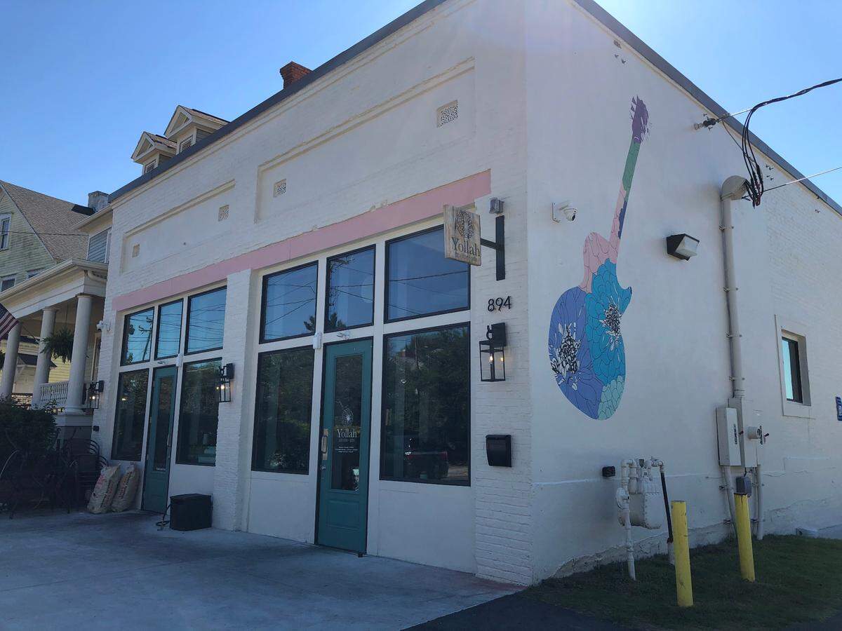 A view of the outside of the restaurant, Yollah, which serves brunch on Saturdays and Sundays from 11:30 a.m. to 2 p.m.