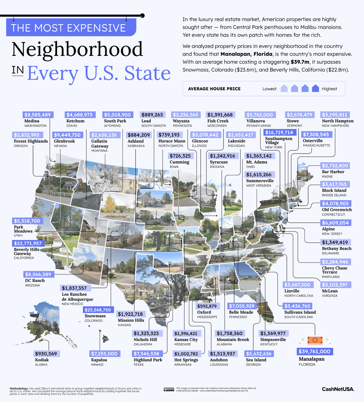 Ever wonder about the most expensive neighborhood in the country?Check out this map.