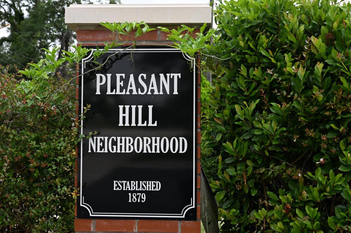 A sign showing the start of the Pleasant Hill neighborhood sits on Wednesday, July 2, 2025, in Macon, Georgia. Pleasant Hill residents are expected to live two decades less than Macon-Bibb County’s richest area, Idle Hour, according to data from the U.S. Census Bureau and Centers for Disease Control and Prevention.
