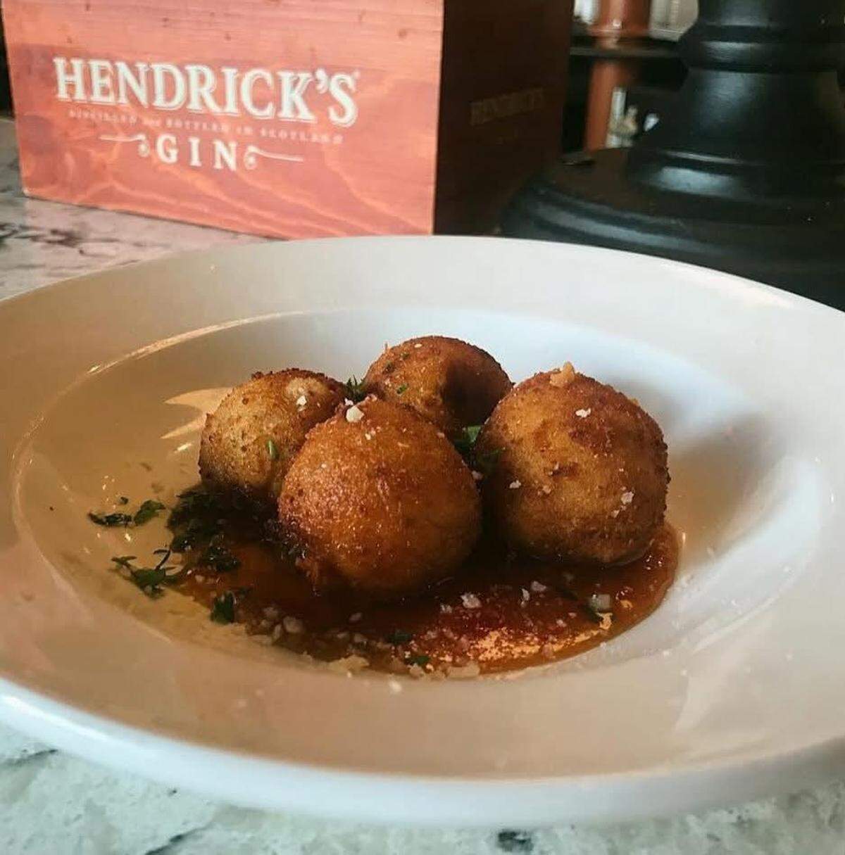 Bearfoot Tavern in downtown Macon is opening soon a food truck that will be stationed in front of the gastropub with seating and heaters while it remains temporarily closed for a remodel following a catastrophic roof collapse. The food truck will feature new and staple menu items, including these popular bacon pimento cheese fritters.