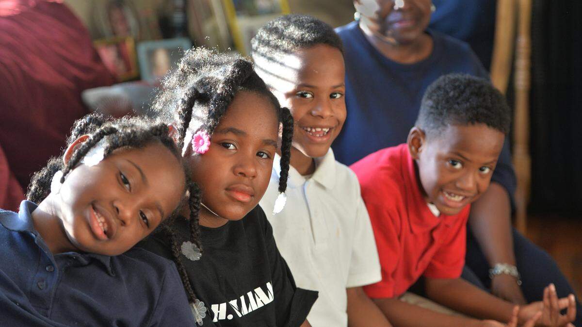 Left to right: Chadaesia Jordan, Kyla Phillips, Chadien Jordan and Chad Jordan.
