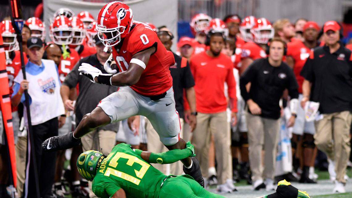 Photo Gallery: Georgia defeats Oregon 49-3 in the 2022 Chick-fil-A Kickoff Game Saturday in Atlanta