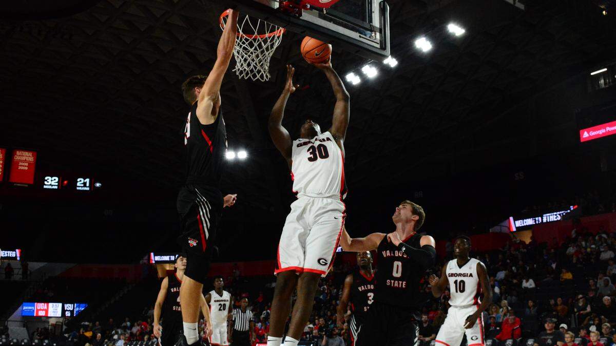 Georgia forward Isaac Kante (30) during the Bulldogs' game against Valdosta State.