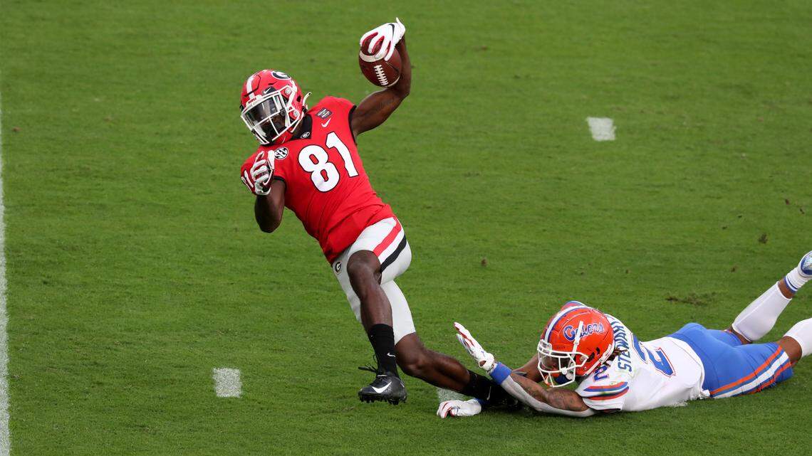 Georgia freshman receiver Rosemy-Jacksaint injured while scoring TD vs Florida