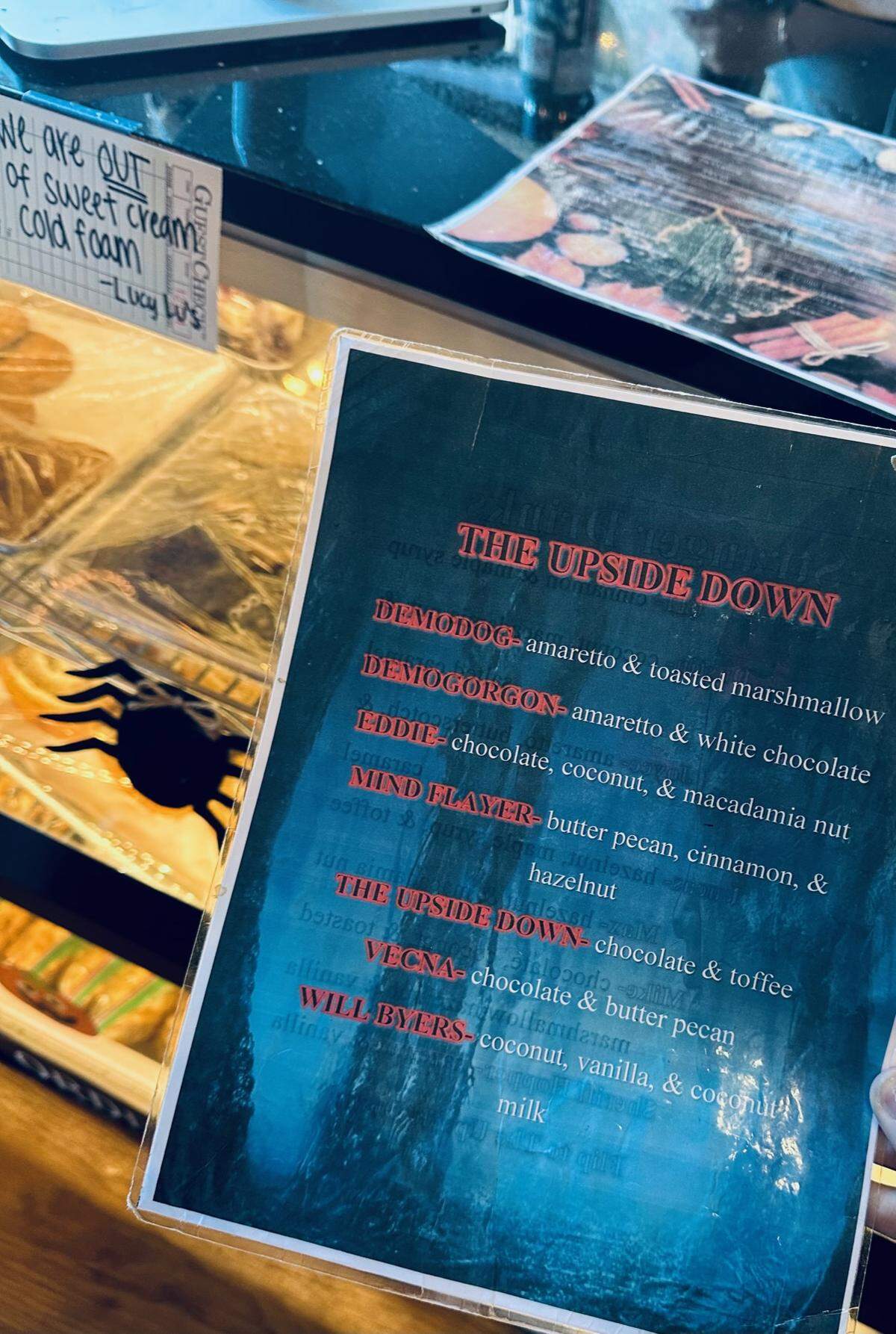 Part two of “Stranger Things” inspired menu at Lucy Lu’s Coffee Cafe in Jackson, Georgia.
