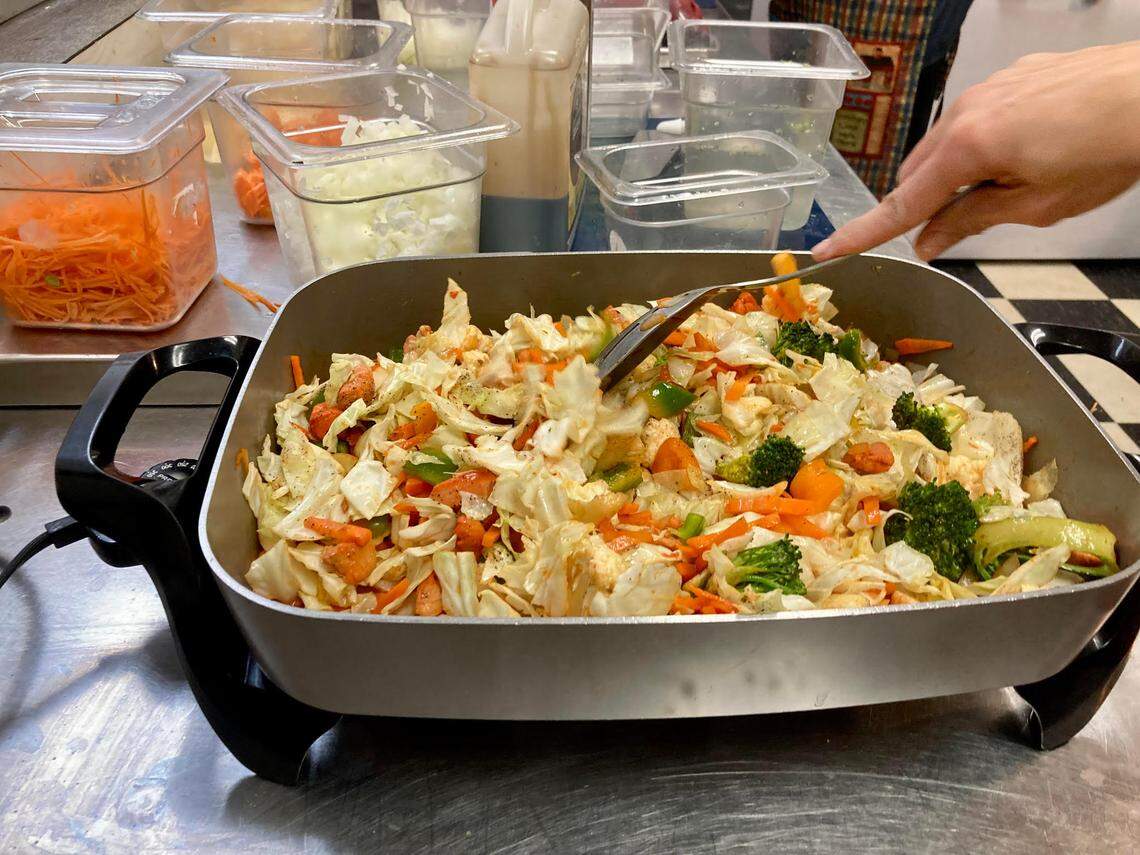 Stir-fried cabbage with veggies at Lor’s Philippine Cuisine in Warner Robins.