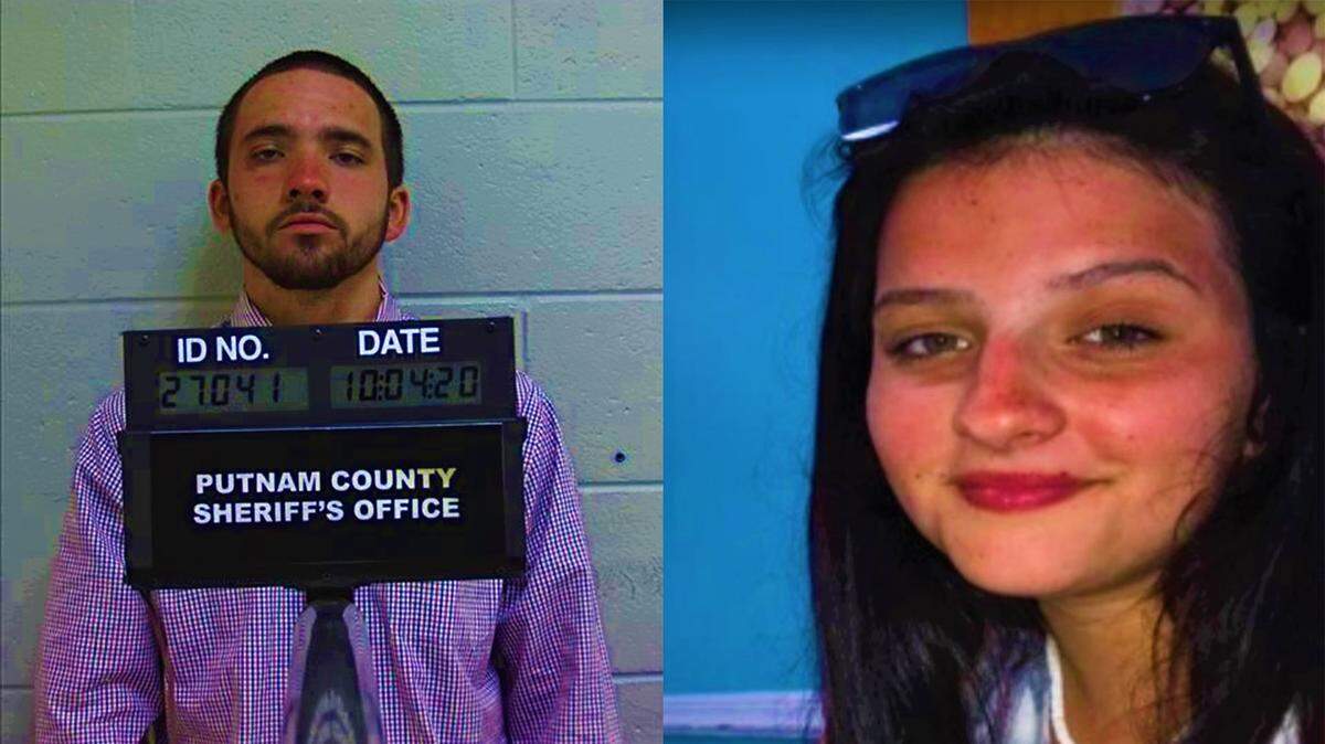 Police are searching for Caleb Peter Green, left, wanted for interference with custody for allegedly leaving Eatonton with Gracie Lynn-Madison McCumbers, right.