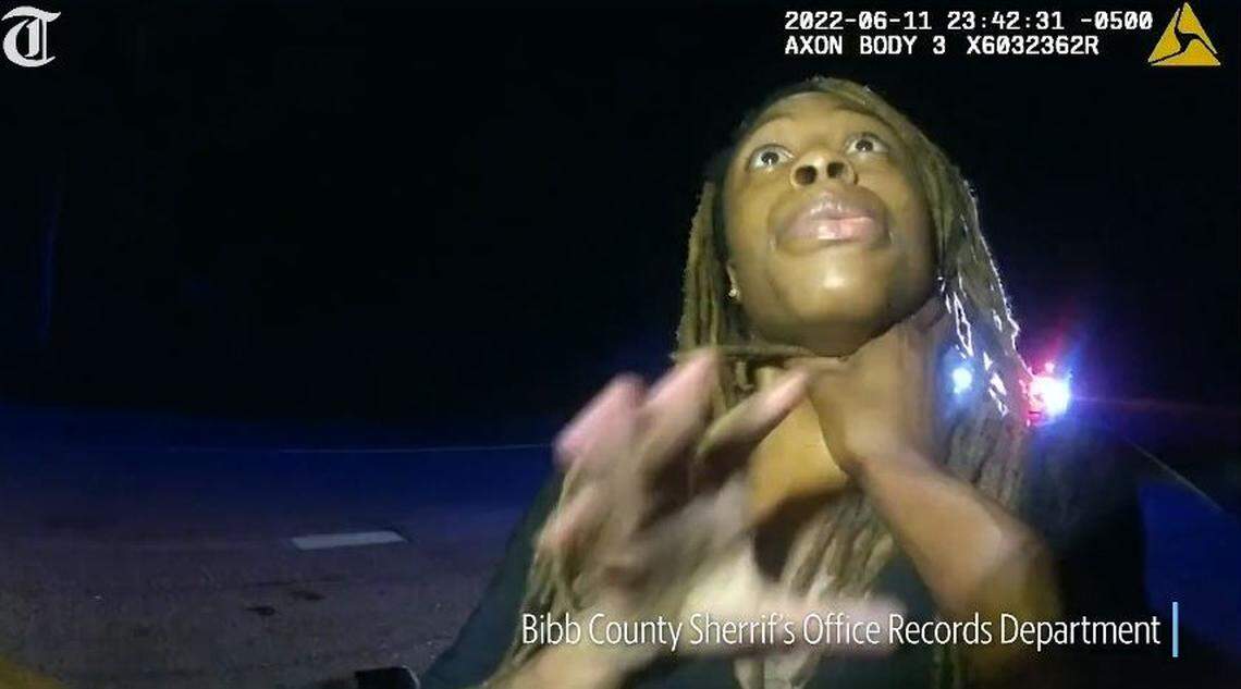 Jozzi Rainey has sued the Bibb County Sheriff’s Office over alleged excessive force following this arrest, in which Rainey appears to be choked by a deputy.