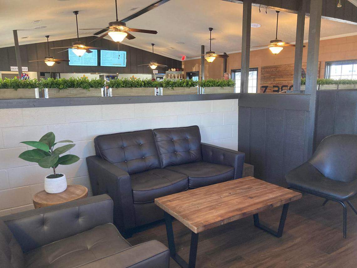 A small lounge area at the new Z Beans Coffee at 102 South Armed Forces Blvd. in Warner Robins.