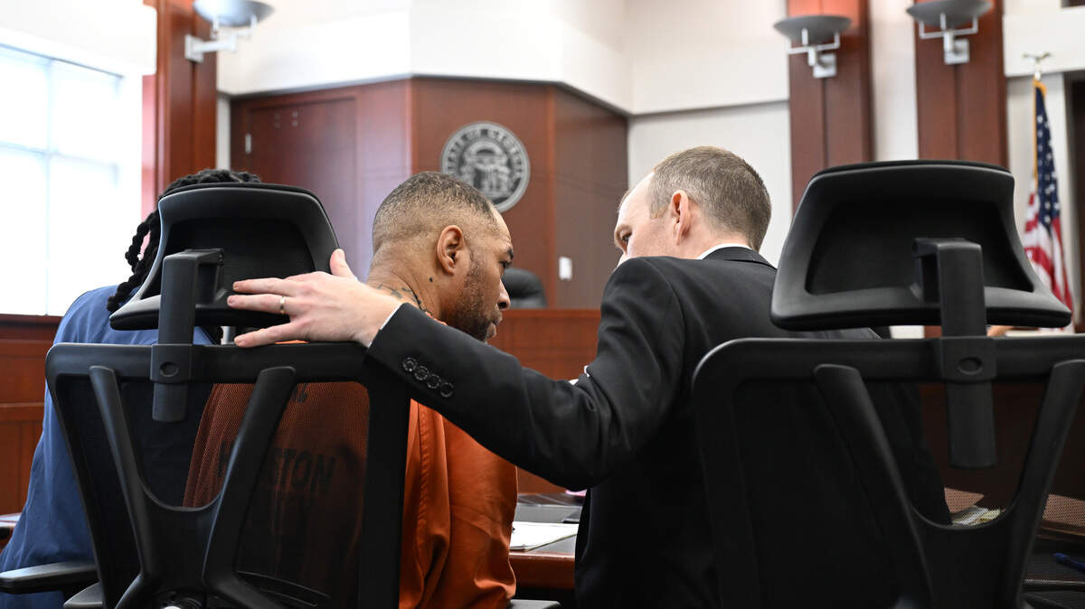 Attorney Michael Admirand (right) speaks with Jessie Askew ahead of his hearing on Friday, April 24, 2026, at the Houston County Superior Courthouse in Perry, Ga. Houston County Judge Bo Adams modified Askew’s sentence in a 1997 armed robbery case from life without parole, to 25 years in prison. Since Askew had already served 28 years, the judge ordered he be released.
California lawmakers are pushing measures that would restrict elderly parole and expose commissioners to politics, despite low recidivism and high costs of incarceration.