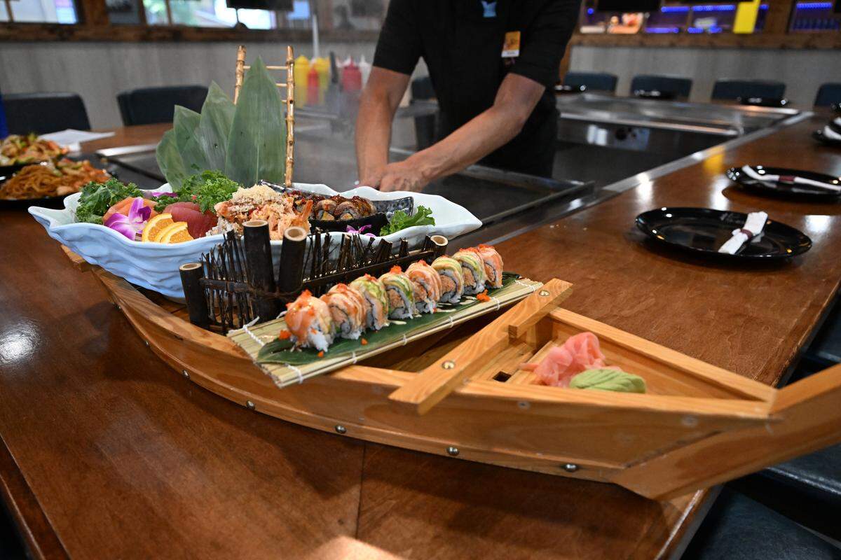 This Love Boat from Koji in Perry features different sashimi and sushi rolls.