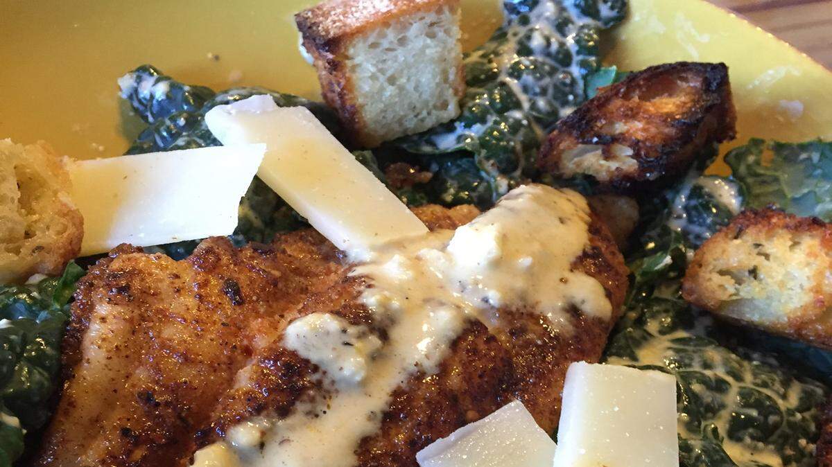 SPECIAL TO THE TELEGRAPH
Kale Caesar Salad with Blackened Catfish is full of fiber -- with a little garlic and cheese as well.