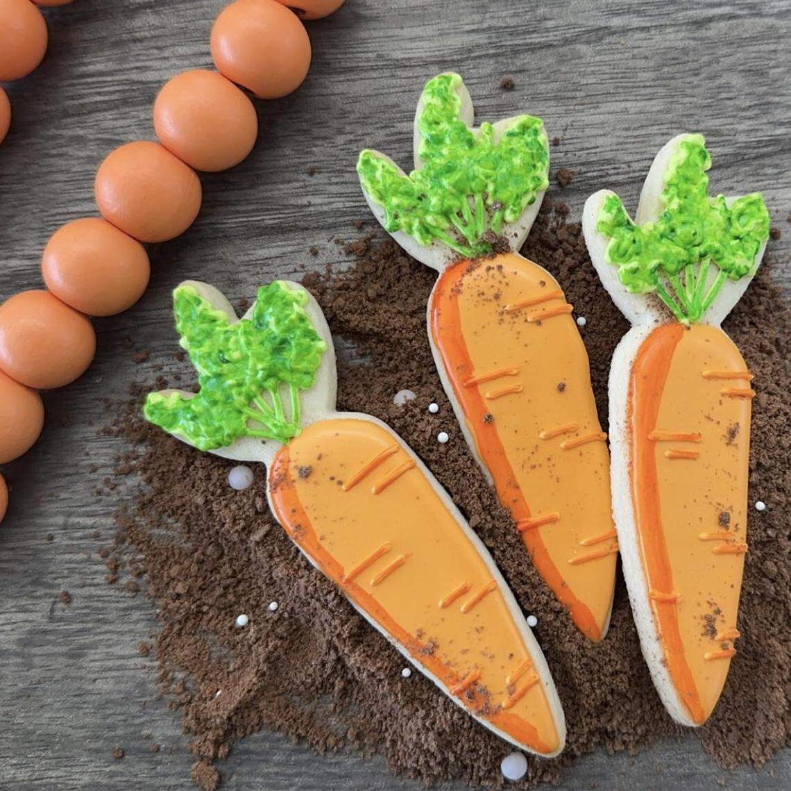 Easter carrot cookies from Sweet Evelyn’s.
