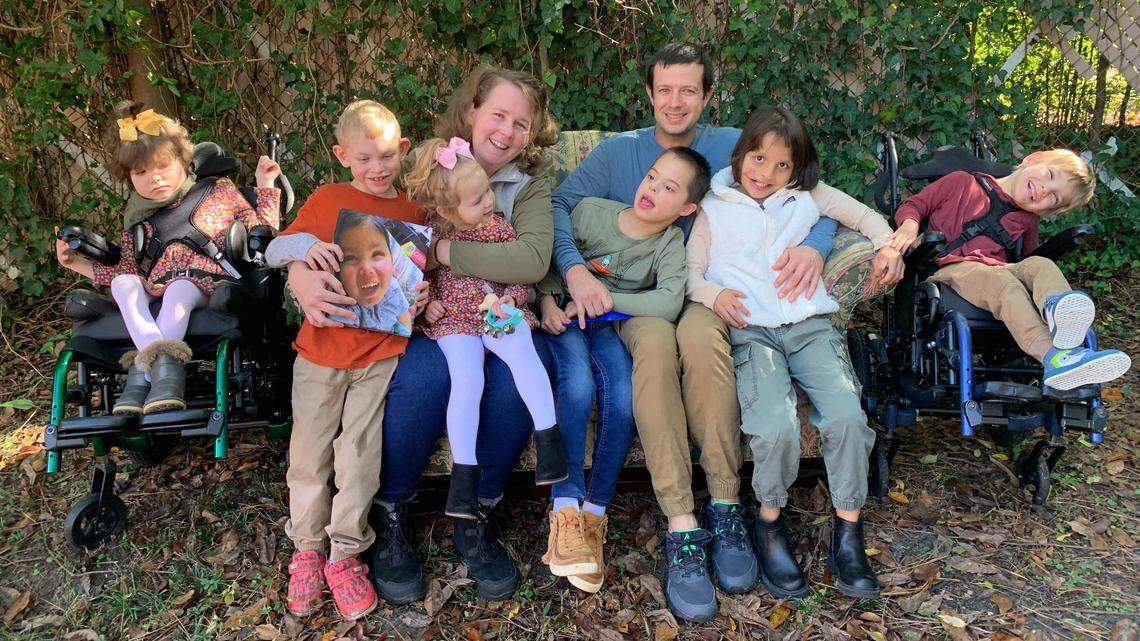 Steven and Anna Parrish welcomed a set of three adopted siblings home in November.