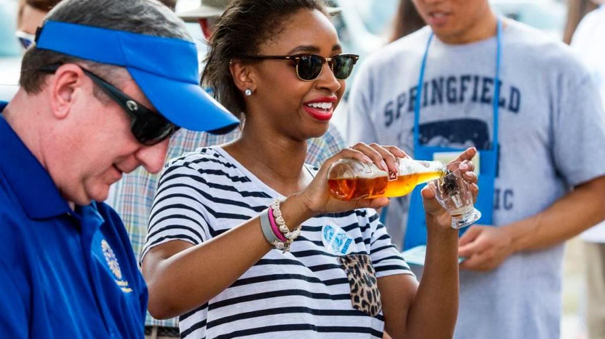 People enjoy tasting craft beers at the 2014 Macon Beer Festival. This year’s event is Saturday from 3-7 p.m.
