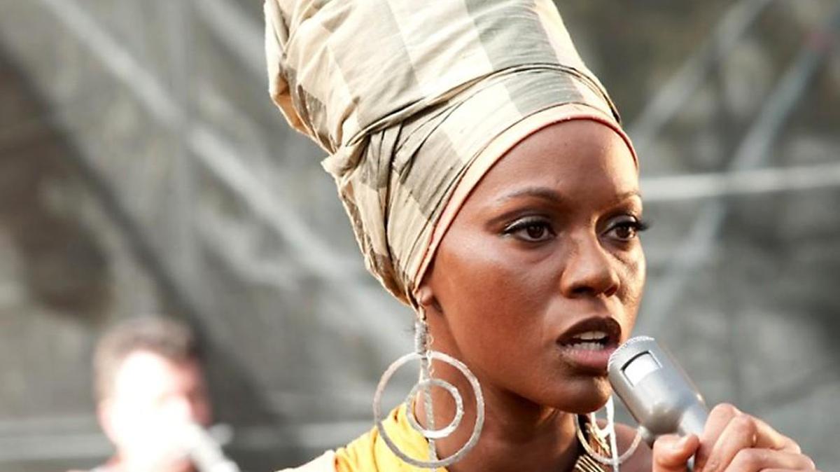 Zoe Saldana portrays Nina Simone in “Nina.”