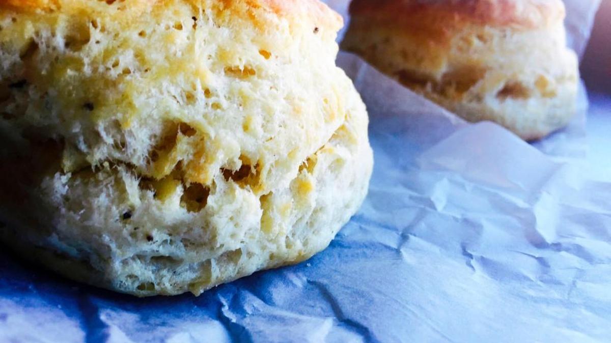 The biscuits are softball size at Back in the Day Bakery in Savannah.