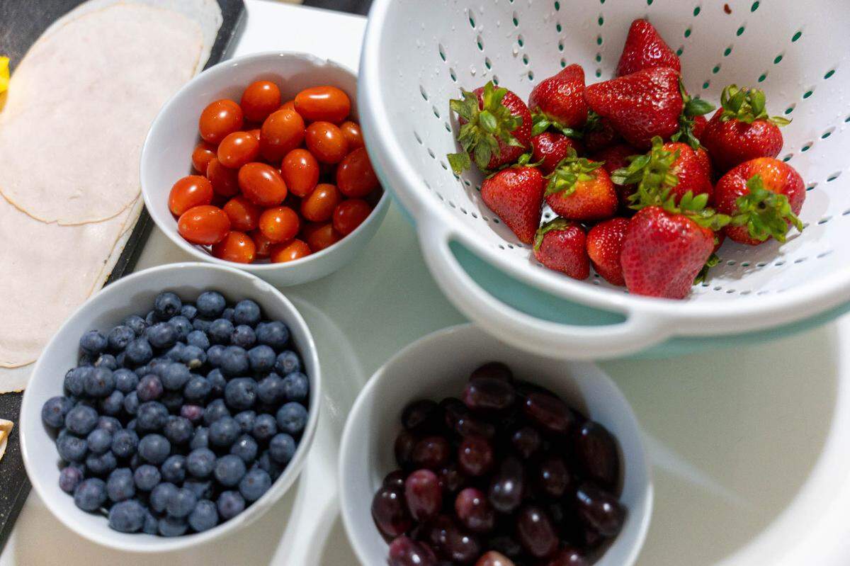 Fresh fruits and vegetables are essential ingredients in local chef, Tyler Taliaferro, ‘kids-cuterie’ board.