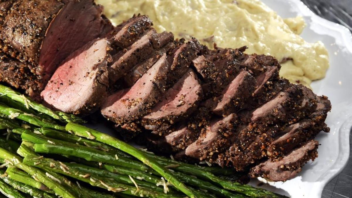 Whole Roasted Beef Tenderloin with Creamy Dijon Horseradish Sauce is one of Chef Teddi Wohlford’s favorite entrees for elegant entertaining, especially when served with Truffle Infused Creamed Potatoes and Oven Roasted Asparagus with Parmesan.