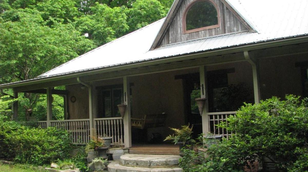 The straw bale home of Elise Lang and her husband, Michael Pierce, was finished in 2001.