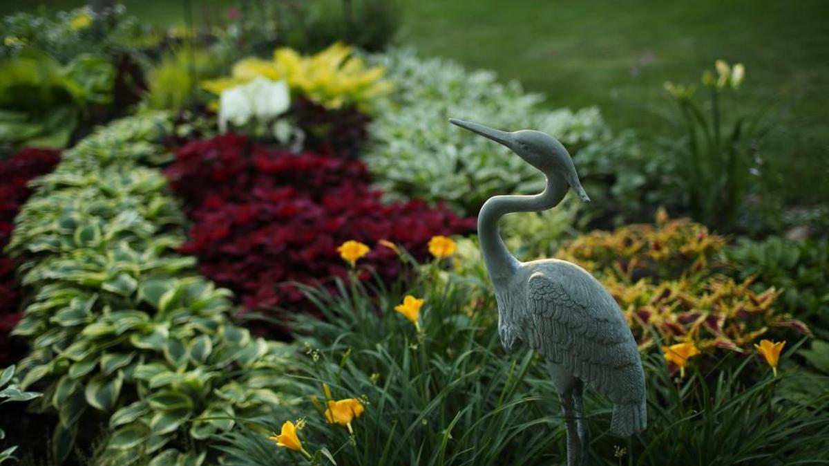 A bed in the backyard garden of Eugene Waldowski’s Ramsey, Minnesota, home.