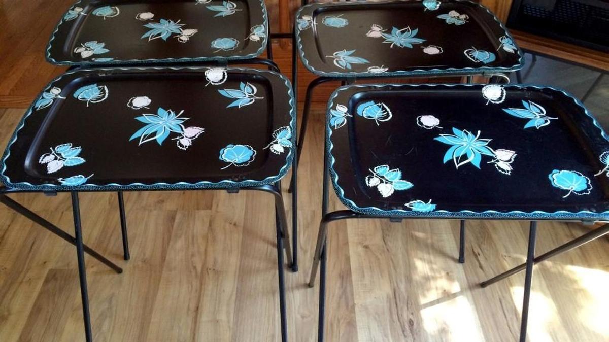 Dine in style with these vintage TV trays.