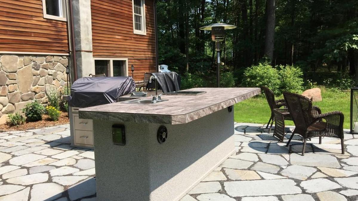 An outdoor kitchen can be a summer project.