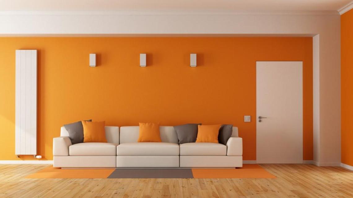 Orange is very on trend in interior design