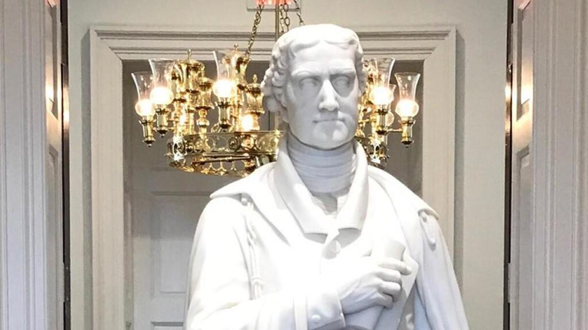 Statue of Thomas Jefferson at the University of Virginia