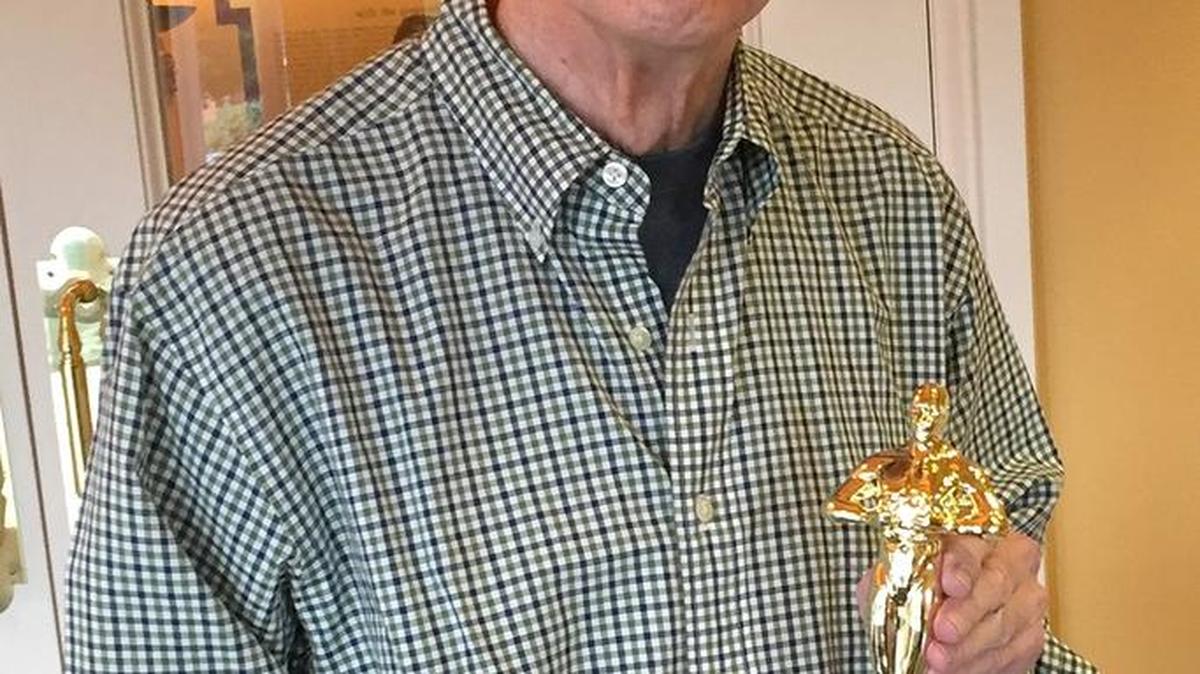Camp Bacon was presented with a replica of an Oscar by the Macon Film Guild for his work with the group.