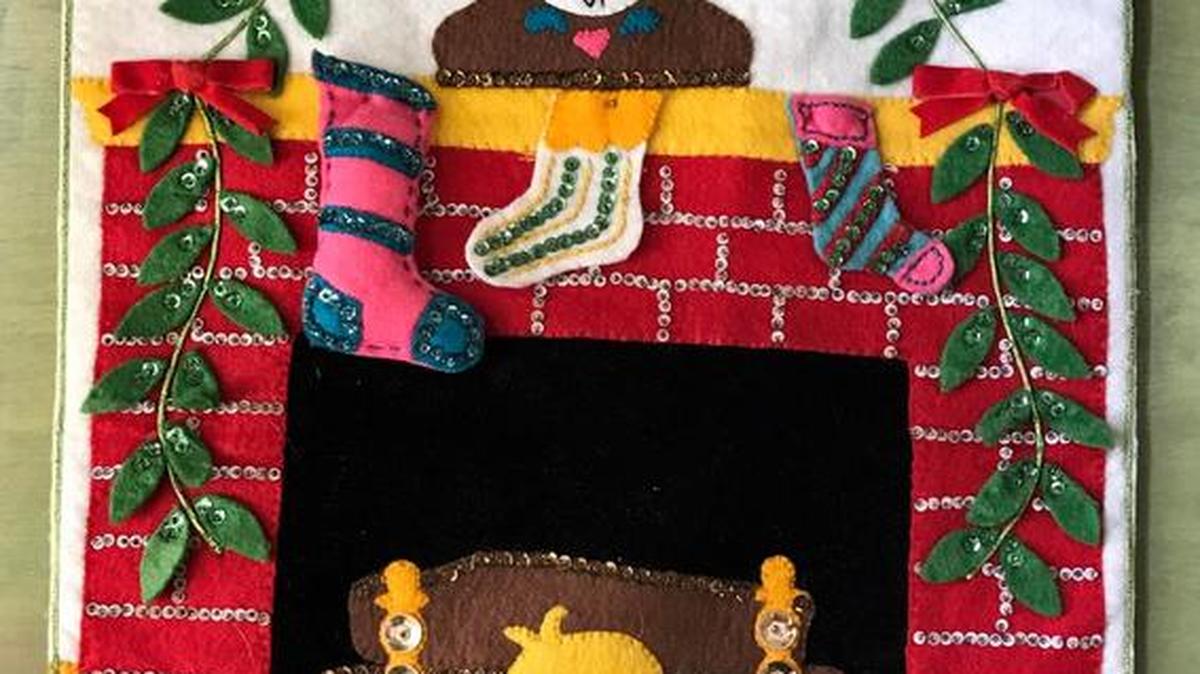 This wall-hanging is one of the treasured items made by Mark Ballard’s mother that he still has and still gets joy from at Christmas.