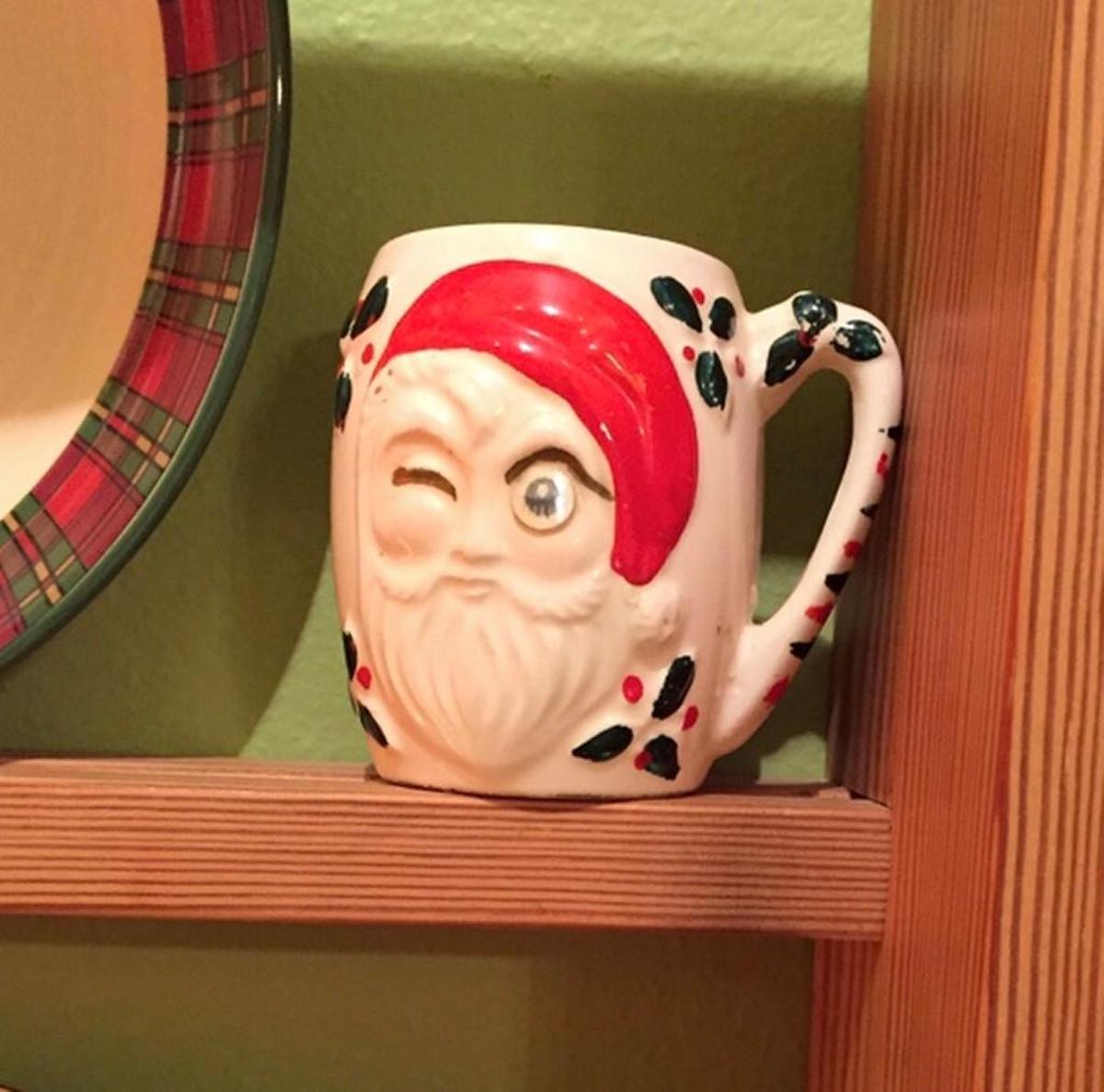 Santa mug given to Mark by his dad.