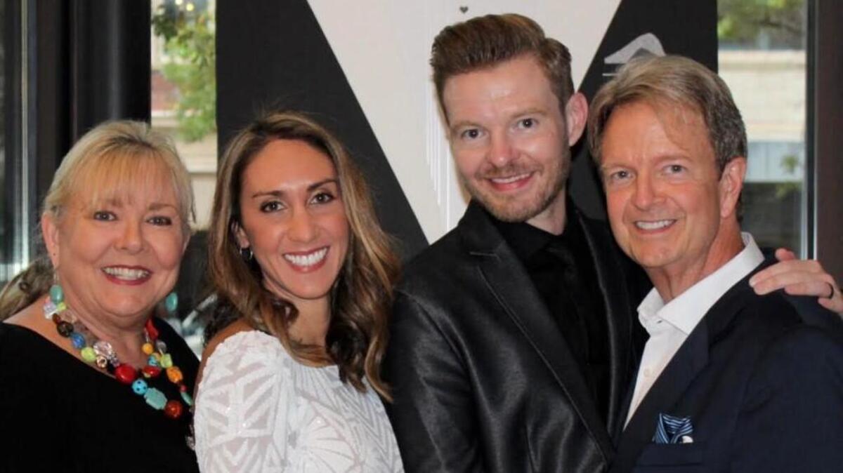 From left to right. Debra, Diane, Blake and Mark Ballard at the celebration for Blake and Diane’s wedding.